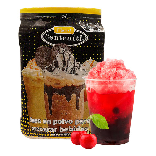 Icy Frutz Frappes Frutales Base Agua 1kg Sabor Icy Frutz Cereza