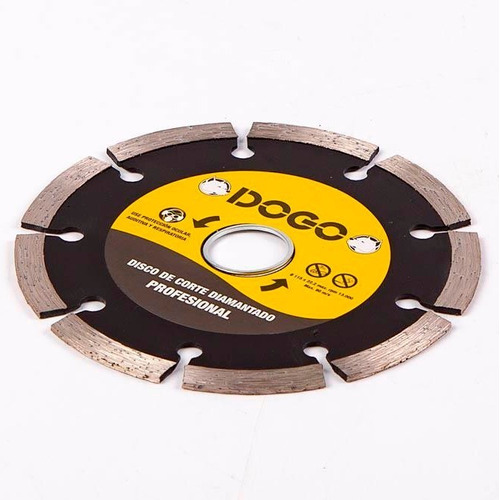 Disco De Corte Diamantado Turbo 115 Mm 4 1/2 Dogo - Mm Color Negro