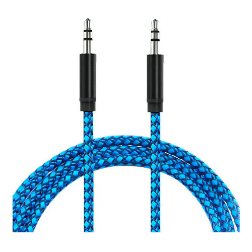 Cable Netmak Miniplug 3,5mm Reforzado 1m Azul Nm-c66b