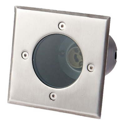 Spot Piso Embutir Acero Cuadrado Inoxidable Apto Led Gu10