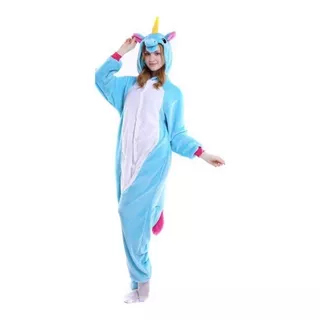 Pijama Entero Unicornio Kigurumi Disfraz Peluche Plush 