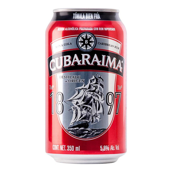 Pack De 24 Bebida Preparada Cubaraima Spiced Cola 350 Ml