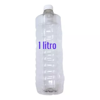 Botella Pet Virgen Cristalino De 1 Litro Incluye Tapa 96 Pza