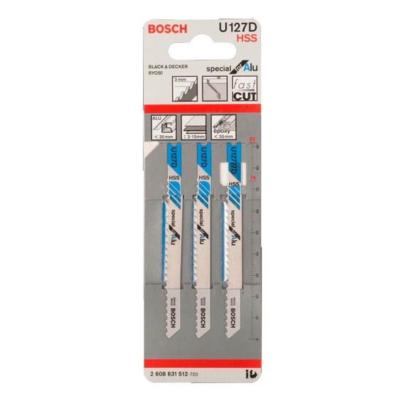 Hoja Sierra Caladora Para Aluminio X3u U127d Bosch