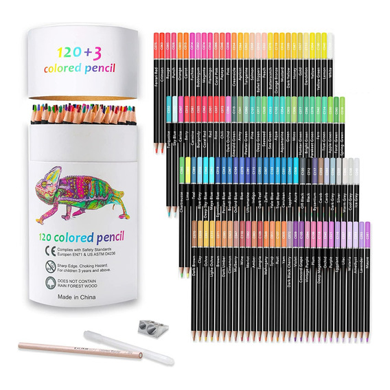 120 Lápices De Colores Para Libros De Colore