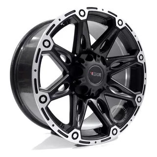 Jogo De Rodas Offroad Aro 16 16x9 Mkr M22 Offset Negativo Cor Preto