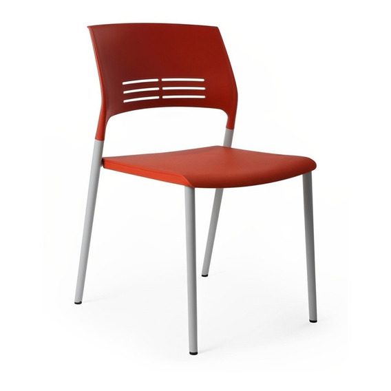 Silla Fija Multiuso Pvc Fresh Colors Red - Decorplas