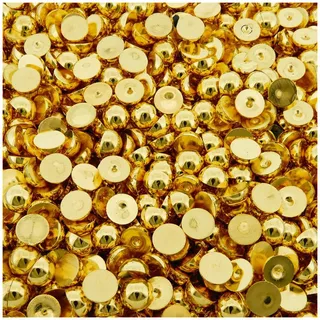 Miçanga Meia Pérola P/ Colagem Dourado 8mm Aprox. 1400pçs