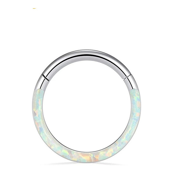 Piercing Titanio Septum Opalo Clicker Bisagra