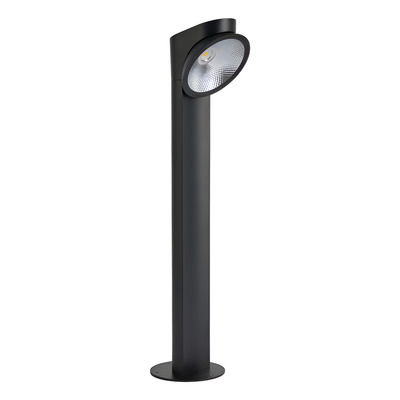 Farola Exterior Piso Led Leia Luz Calida 3000k Ip55 12w Lk Negro