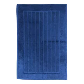 Toalha De Piso Scala Antiderrapante 100% Algodão 86x60cm Cor Azul Liso