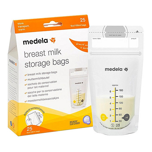 Bolsa de almacenamiento de leche materna 180 ml 25 unidades Medela