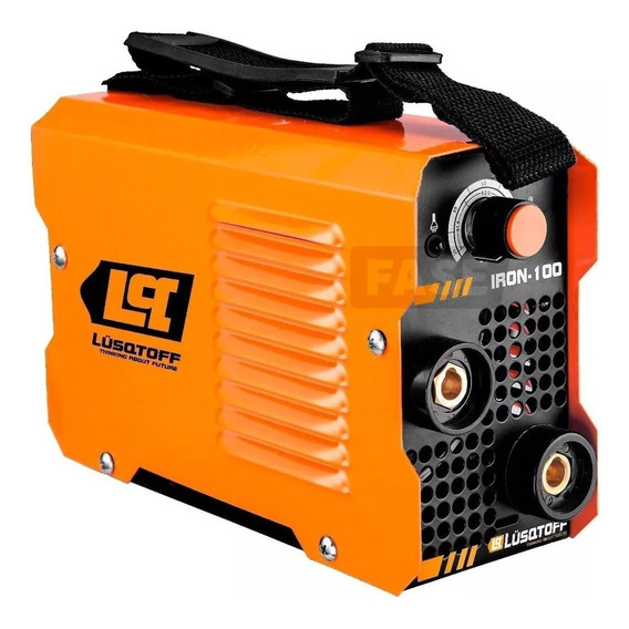 Soldadora Inverter Lusqtoff Iron100 + Mascara St1x Lusqtoff Color Naranja