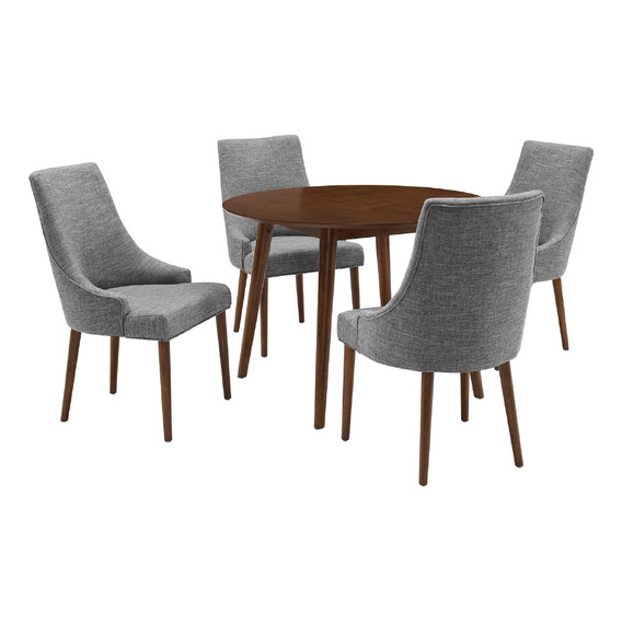 Juego De Comedor 4 Sillas Juliet Gris