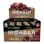 Suplemento En Barra Gentech  Iron Bar Proteína Sabor Chocolate En Caja Pack X 20 U