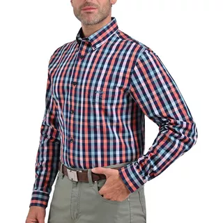 Camisa Buckingham Polo Club M/larga Regular Fit Multicolor
