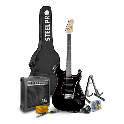 Paquete Guitarra Electrica Jethro Series By  steelpro 025 Orientación de la mano Diestro