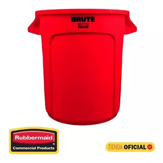 Rubbermaid® Cesto Bote De Basura Brute®, 75.7 Litros C/ Asas Color Rojo