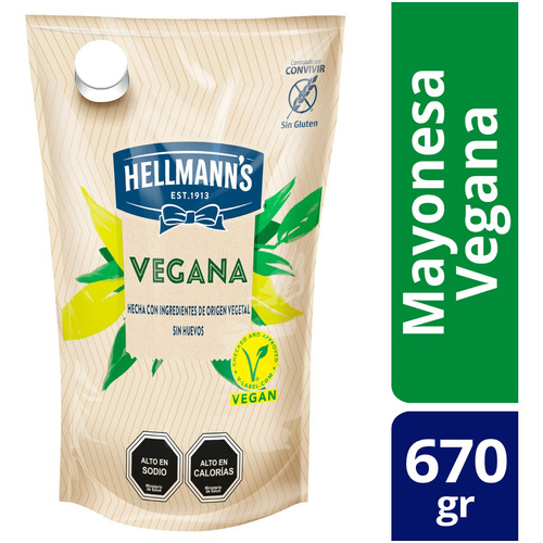 Hellmann's Mayonesa Vegana Doypack 670gr