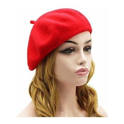 Boina Sombrero Para Mujer Rojo Clasica 1pz Wheebo