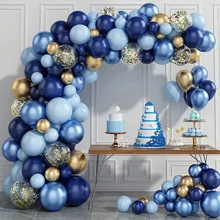 Decoración De Fiesta Con Globos De Metal De Bola Azul
