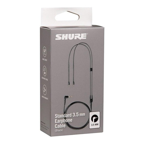 Shure Eac64bk Cable Reemplazo Auriculares Audifonos Serie Se Color Negro