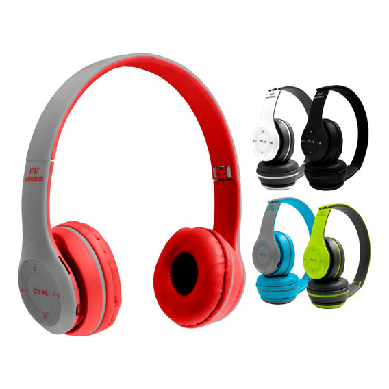 Auricular Bluetooth Vincha Sd Radio Fm Inalambrico Deportivo Color Rojo