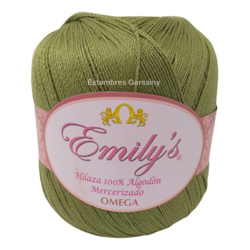 Hilaza Emily's Omega 100% Algodón Bola De 150g Color Olivo