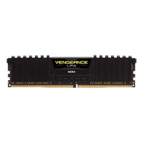 Memoria RAM Vengeance LPX gamer color black 16GB 1 Corsair CMK16GX4M1B3000C15