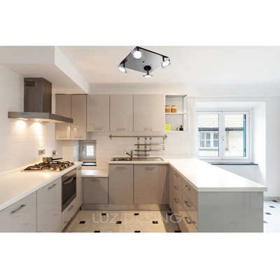 Plafon Led 4 Luces Sun Moderno Cabezal Móvil 40w Potencia 