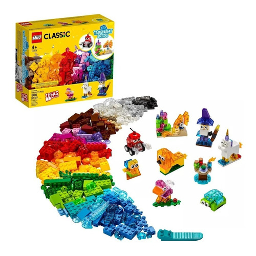 Kit Lego Classic Ladrillos Creativos Transparentes 11013 500 Piezas 3+