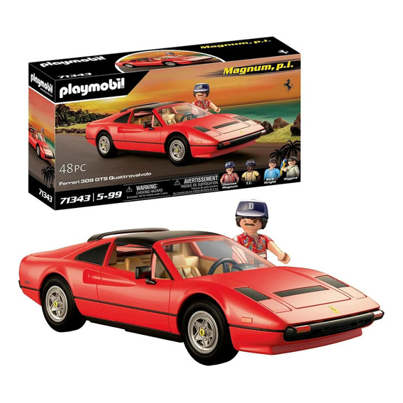  Playmobil Magnum, P.i. Ferrari 308 Gts + Personajes Febo