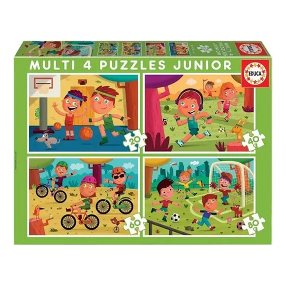 Juego De Mesa Puzzle Set X4 Educa Deportes Junior 8pcs Febo