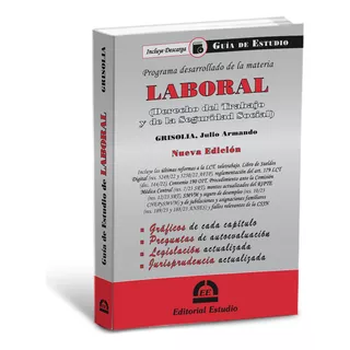 Guía De Estudio Laboral -última Edición- Ed. Estudio