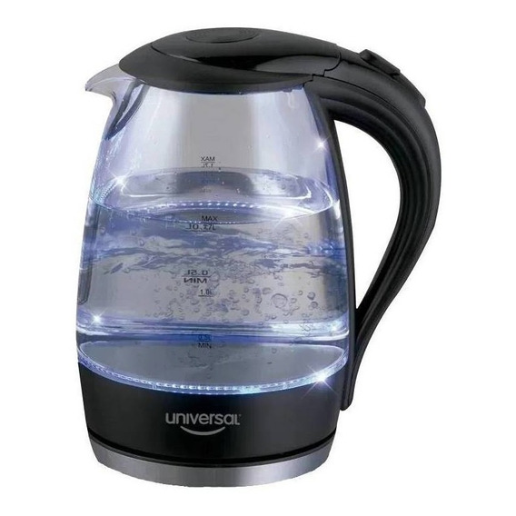 Jarra Hervidor De Agua Tetera Eléctrica Universal L71920 Color Transparente/Negro/Gris 120V