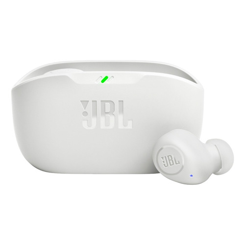Auriculares in-ear inalámbricos JBL Wave Buds blanco con luz LED