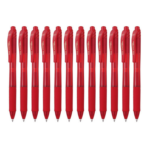 Bolígrafo Retráctil Pentel Energel-x Bl107 Tinta Gel Líquida Color de la tinta Rojo