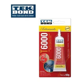 3 Colas Adesivo Para Artesanato 60g [ T6000 ] - Tek Bond