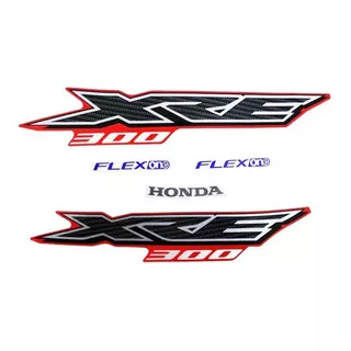 Kit Adesivo Jogo Faixas Moto Honda Xre 300 2016 Vermelha