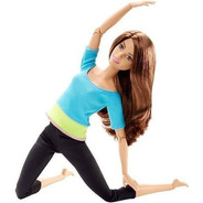 Boneca Barbie Articulada Teresa Turquesa Yoga Made To Move 