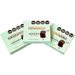 Caja Alfajor Vegano Havanna 70% Cacao Con Dulce De Almendras