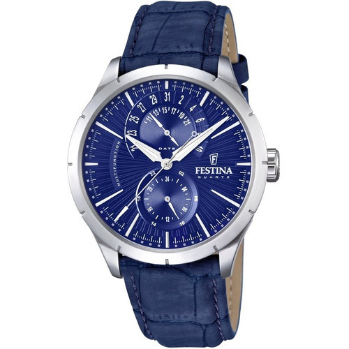 Reloj Festina F16573/7 Azul Hombre Color de la correa Plateado