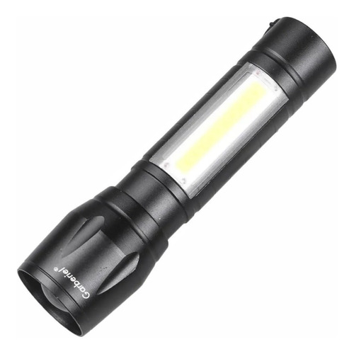 Mini Linterna Tactica Aluminio Zoom Led Xpe + Cob Recargable Linterna Negro Luz Negro