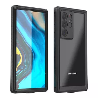 Carcasa Para Samsung S22 Ultra Sumergible Antigolpes Outdoor Color Negro