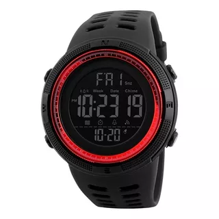 Reloj Digital Deportivo A Prueba De Agua Rojo Skmei 1251