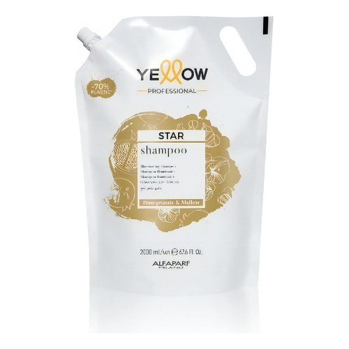  Shampoo Iluminador Star Yellow 2 L Aceite Granada Brillo