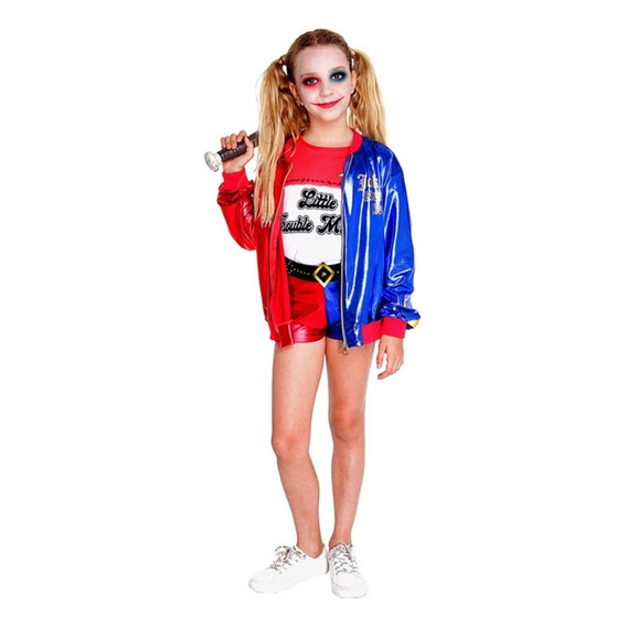 Disfraz Harley Quinn Para Niñas Y Adultos + Peluca Talla 3 Años Hasta Xl Adulto