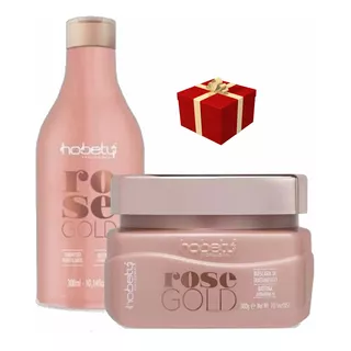 Kit Hobety Rose Gold Shampoo E Máscara De Tratamento 300g