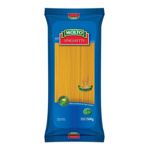 Fideos Spaghetti 500 Gramos Molto