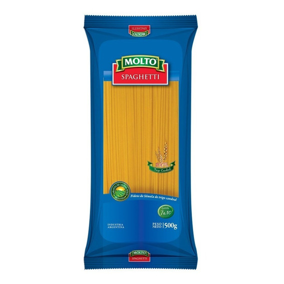 Fideos Spaghetti 500 Gramos Molto